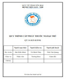 Quy trình cấp phát thuốc ngoại trú (QT.16.KD-KSNK)
