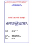 Sáng kiến kinh nghiệm Mầm non: Một số kinh nghiệm trong việc ứng dụng phương pháp Montessori để phát triển xúc giác và vận động tinh cho trẻ nhà trẻ 24-36 tháng tuổi