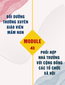 Tài liệu Bồi dưỡng thường xuyên giáo viên mầm non: Modul 41 - Phối hợp nhà trường với cộng đồng, các tổ chức xã hội để giáo dục trẻ mầm non