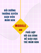 Tài liệu Bồi dưỡng thường xuyên giáo viên mầm non: Modul 40 - Phối hợp với gia đình để giáo dục trẻ mầm non