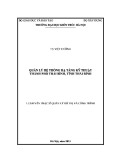 Luận văn Thạc sĩ Quản lý đô thị và công trình: Quản lý hệ thống hạ tầng kỹ thuật thành phố Thái Bình, tỉnh Thái Bình