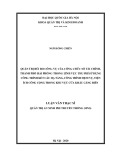 Luận văn Thạc sĩ Quản trị An ninh phi truyền thống: Quản trị rủi ro công vụ của công chức Sở Tài chính, thành phố Hải Phòng trong lĩnh vực thu phí sử dụng công trình kết cấu hạ tầng, công trình dịch vụ, tiện ích công cộng trong khu vực cửa khẩu cảng biển