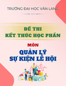 Đề thi kết thúc học phần học kì 2 môn Quản lý sự kiện lễ hội năm 2023-2024
