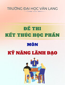 Đề thi kết thúc học phần học kì 2 môn Kỹ năng lãnh đạo năm 2023-2024 có đáp án