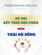 Đề thi kết thúc học phần học kì 2 môn Thái độ sống năm 2023-2024