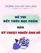 Đề thi kết thúc học phần học kì 1 môn Kỹ thuật nhiếp ảnh số năm 2023-2024