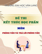 Đề thi kết thúc học phần học kì 1 môn Phỏng vấn và trả lời phỏng vấn năm 2023-2024