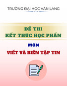 Đề thi kết thúc học phần học kì 1 môn Viết và biên tập tin năm 2023-2024