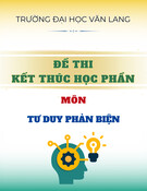 Đề thi kết thúc học phần học kì 3 môn Tư duy phản biện năm 2023-2024