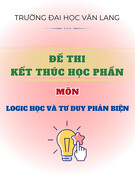 Đề thi kết thúc học phần học kì 1 môn Logic học và tư duy phản biện năm 2023-2024 có đáp án