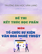 Đề thi kết thúc học phần học kì 2 môn Tổ chức sự kiện văn hoá nghệ thuật năm 2023-2024