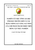 Luận văn Thạc sĩ Y học: Nghiên cứu độc tính cấp, độc tính bán trường diễn và tác dụng chống say nắng, say nóng của chế phẩm Thanh nhiệt trên động vật thực nghiệm