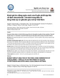 Đánh giá tác động ngân sách của thuốc phối hợp liều cố định dorzolamid + timolol trong điều trị tăng nhãn áp và glôcôm góc mở tại Việt Nam