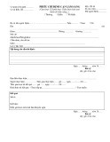 Mẫu Phiếu chỉ định cận lâm sàng (MS: CD-01)