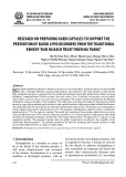 Research on preparing hard capsules to support the prevention of blood lipid disorders from the traditional remedy “Ban ha Bach truat Thien ma thang”