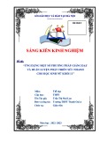 Sáng kiến kinh nghiệm THPT: Ứng dụng một số phương pháp giảng dạy và huấn luyện phát triển sức nhanh cho học sinh nữ khối 11
