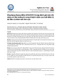 Ứng dụng thang điểm APACHE II trong đánh giá mức độ nặng và tiên lượng tử vong ở bệnh nhân cao tuổi điều trị tại đơn vị chăm sóc tích cực