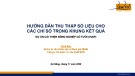 Hướng dẫn thu thập số liệu cho các chỉ số trong khung kết quả: Dự án cải thiện nông nghiệp có tưới (VIAIP)