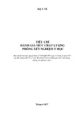 Tiêu chí đánh giá mức chất lượng phòng xét nghiệm y học