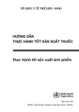 Hướng dẫn thực hành tốt sản xuất thuốc: Thực hành tốt sản xuất sinh phẩm