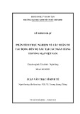 Luận văn Thạc sĩ Kinh tế: Phân tích thực nghiệm về các nhân tố tác động đến nợ xấu tại các NHTM Việt Nam