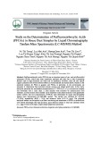 Nghiên cứu phân tích một số perfluorocarboxylic acids (PFCAs) trong mẫu bụi trong nhà bằng phương pháp sắc ký lỏng ghép nối khối phổ hai lần (LC-MS/MS)