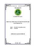 Tóm tắt Luận án Tiến sĩ Di truyền và chọn giống vật nuôi: Chọn tạo 2 dòng ngan từ nguồn nguyên liệu ngan pháp R71 SL