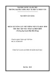 Tóm tắt Luận án Tiến sĩ Ngôn ngữ học: Khảo sát năng lực viết tiếng Việt của học sinh tiểu học dân tộc Thái tại Điện Biên (Trường hợp huyện Điện Biên Đông)