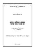 Tóm tắt Luận án Tiến sĩ Văn hóa học: Nhà thờ họ ở tỉnh Bắc Ninh - truyền thống và biến đổi