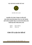 Tóm tắt Luận án Tiến sĩ Quản lý đất đai: Nghiên cứu thực trạng và đề xuất giải pháp khuyến khích tích tụ, tập trung đất nông nghiệp phục vụ sản xuất hàng hóa trên địa bàn tỉnh Hưng Yên