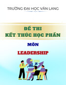 Đề thi kết thúc học phần môn Leadership năm 2021-2022