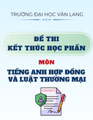 Đề thi kết thúc học phần học kì 1 môn Tiếng Anh hợp đồng và luật thương mại năm 2021-2022