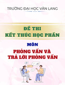 Đề thi kết thúc học phần học kì 3 môn Phỏng vấn và trả lời phỏng vấn năm 2021-2022