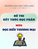Đề thi kết thúc học phần học kì 1 môn Đọc hiểu thương mại năm 2021-2022
