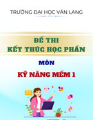 Đề thi kết thúc học phần môn Kỹ năng mềm 1 năm 2021-2022