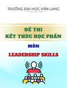 Đề thi kết thúc học phần học kì 3 môn Leadership Skills năm 2021-2022 có đáp án