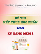Đề thi kết thúc học phần môn Kỹ năng mềm 2 năm 2021-2022