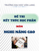 Đề thi kết thúc học phần học kì 3 môn Nghe nâng cao năm 2021-2022 có đáp án