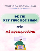 Đề thi kết thúc học phần học kì 1 môn Mỹ học đại cương năm 2021-2022