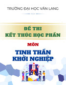 Đề thi kết thúc học phần học kì 1 môn Tinh thần khởi nghiệp năm 2021-2022