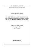 Tóm tắt Luận án Tiến sĩ Kế toán: Các nhân tố tác động mức độ CBTT tích hợp ảnh hưởng đến giá trị doanh nghiệp – nghiên cứu tại các doanh nghiệp niêm yết Việt Nam