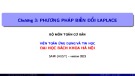 Bài giảng Giải tích 3: Chương 3 - Phương pháp biến đổi laplace