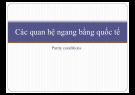 Bài giảng Các quan hệ ngang bằng quốc tế