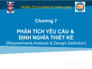Bài giảng Phân tích kinh doanh: Chương 7 - Nguyễn Duy Thanh