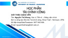 Bài giảng Tài chính công: Chương 1 - Nguyễn Thế Khang