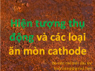 Bài giảng Vật liệu tinh thể học: Hiện tượng thụ động và các loại ăn mòn cathode