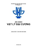Bài giảng Vật lý đại cương - TS. Nguyễn Văn Nghĩa