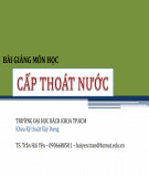 Bài giảng Cấp thoát nước: Chương 1 - TS. Trần Hải Yến