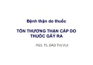 Bài giảng Bệnh thận do thuốc: Tổn thương thận cấp do thuốc gây ra - PGS. TS. Đào Thị Vui