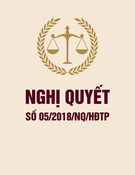 Nghị quyết 05/2018/NQ/HĐTP